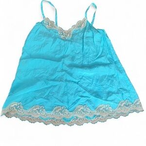 Vintage Express 100% silk lace cami